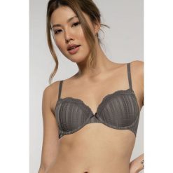 Dorina - Biustonosz Ida. Szare biustonosze Dorina, z haftami, z elastanu. Za 59,90 zł.