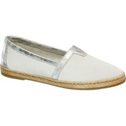 Espadryle damskie 5th Avenue białe. Białe espadryle damskie marki 5th Avenue, ze skóry, na obcasie. Za 139,90 zł.