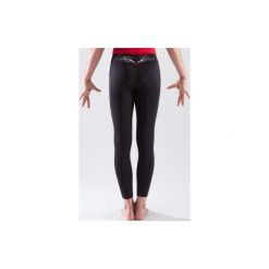Legginsy do gimnastyki 500 damskie. Czarne legginsy marki DOMYOS, z elastanu. Za 49,99 zł.