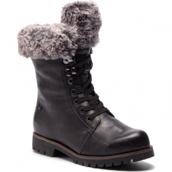 Trapery CAPRICE - 9-26215-21 Black Ant. Nap 023. Czarne buty zimowe damskie Caprice, z materiału. W wyprzedaży za 259,00 zł.
