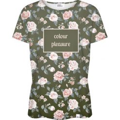 Colour Pleasure Koszulka damska CP-030 266 zielono-różowa r. XXXL/XXXXL. Różowe bluzki damskie marki Colour pleasure. Za 70,35 zł.