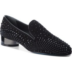 Półbuty LORIBLU - 9I KB3180 KR Camoscio Nero/Vern. Czarne półbuty damskie marki Loriblu, na co dzień, bez wzorów, ze skóry, bez obcasa, na obcasie, bez zapięcia. W wyprzedaży za 1479,00 zł.