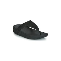 Japonki FitFlop LOTTIE GLITZY. Czarne klapki damskie FitFlop, bez wzorów, bez obcasa. Za 339,00 zł.
