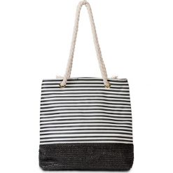 Torba plażowa w marynarskim stylu bonprix czarno-biały. Czarne torby damskie plażowe marki bonprix, w paski. Za 54,99 zł.
