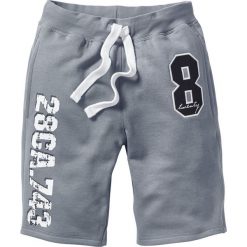 Bermudy dresowe bonprix szary melanż. Szare spodnie męskie bonprix, s, w paski, z dresówki, sportowe. Za 54,99 zł.