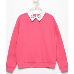 Bluzy dziewczęce: Bluza z białym kołnierzem - Różowy