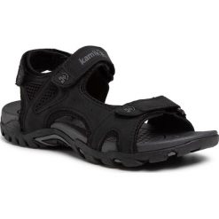 Sandały KAMIK - Milos HK0658 Black. Czarne klapki męskie Kamik, bez wzorów, ze skóry ekologicznej. Za 199,00 zł.