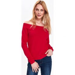 CZERWONA BLUZKA DZIANINOWA COLD SHOULDER. Czerwone bluzki z odkrytymi ramionami Top Secret, z dzianiny. Za 34,99 zł.