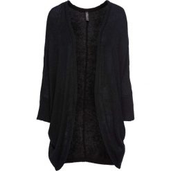 Sweter bez zapięcia "oversize" bonprix czarny. Czarne swetry damskie bonprix, bez wzorów, z dzianiny, bez rękawów, bez kaptura. Za 74,99 zł.
