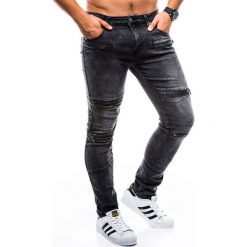 Spodnie męskie jeansowe P751 - czarne. Czarne spodnie męskie Ombre Clothing, m, bez wzorów, z bawełny. Za 69,00 zł.