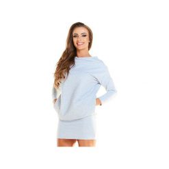 Sukienka N035 szary. Szare sukienki damskie Awama, xl, bez wzorów, z bawełny, bez kołnierzyka, bez rękawów. Za 129,00 zł.