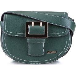 Torebka damska 88-4Y-513-Z. Zielone walizki marki Wittchen, w paski, eleganckie. Za 259,00 zł.