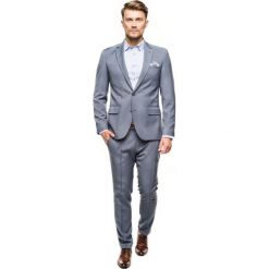 Marynarka milagro niebieski slim fit. Niebieskie marynarki męskie Recman, m, bez wzorów. Za 599,00 zł.