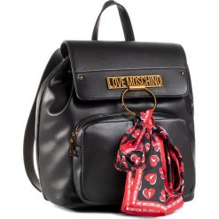 Plecak LOVE MOSCHINO - JC4231PP0BKF0000 Nero. Czarne plecaki damskie Love Moschino, bez wzorów, ze skóry ekologicznej, klasyczne. Za 1069,00 zł.