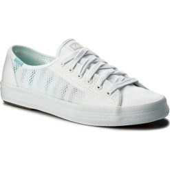Tenisówki KEDS - Kickstart Strp WF58109 Wht. Białe półbuty damskie Keds, bez wzorów, z gumy, bez zapięcia. W wyprzedaży za 189,00 zł.