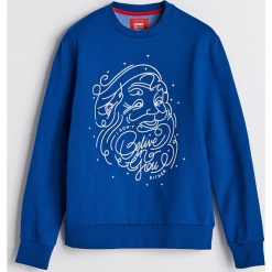 Bluza z motywem świątecznym - Niebieski. Niebieskie bluzy męskie rozpinane marki QUECHUA, m, z elastanu. Za 79,99 zł.
