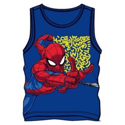 Disney By Arnetta Koszulka Chłopięca Spiderman 104 Niebieski. Niebieskie t-shirty chłopięce Disney By Arnetta, z nadrukiem, z materiału, bez rękawów. Za 35,00 zł.