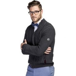 Sweter ZACCARIA SWPR000211. Szare swetry męskie Giacomo Conti, na zimę, m, bez wzorów, z bawełny, ze stójką, bez kaptura. Za 349,00 zł.