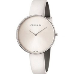 Calvin Klein Fullmoon Zegarek Biały Srebrny. Szare zegarki damskie Calvin Klein, srebrne. Za 1007,95 zł.
