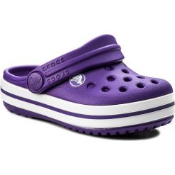 Klapki CROCS - Crocband Clog K 204537 Ultraviolet/White. Fioletowe sandały chłopięce Crocs, z tworzywa sztucznego, bez zapięcia. W wyprzedaży za 99,00 zł.