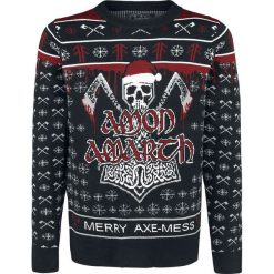 Swetry klasyczne męskie: Amon Amarth EMP Signature Collection Sweter z dzianiny czarny
