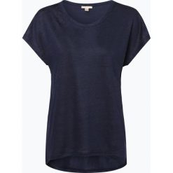 Esprit Casual - Damska bluzka lniana, niebieski. Niebieskie bluzki damskie Esprit Casual, l, bez wzorów, casualowe, bez kołnierzyka, bez rękawów. Za 89,95 zł.