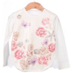 Primigi T-Shirt Dziewczęcy 104 Kremowy. Białe bluzki dziewczęce marki Primigi. W wyprzedaży za 79,00 zł.