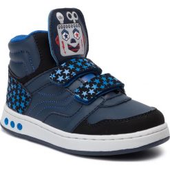 Sneakersy ACTION BOY - CP23-5822 Navy. Niebieskie trampki chłopięce Action Boy, bez wzorów, ze skóry ekologicznej, na rzepy. Za 89,99 zł.