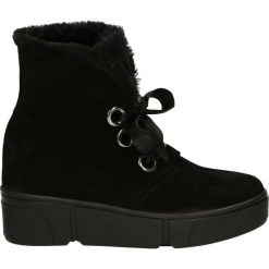 Botki - 107309 BLAC S. Czarne botki damskie na zamek Venezia, ze skóry. Za 379,00 zł.