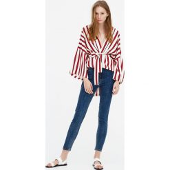 Jeansy skinny fit z wysokim stanem „premium quality”. Szare jeansy damskie marki Pull & Bear, z jeansu, z podwyższonym stanem. Za 59,90 zł.