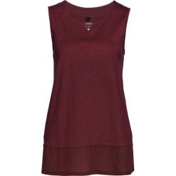Top bonprix czerwony klonowy. Czerwone topy damskie bonprix, z szyfonu. Za 37,99 zł.