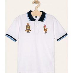 Polo Ralph Lauren - Polo dziecięce 134-176 cm. Białe t-shirty chłopięce Polo Ralph Lauren, z aplikacjami, z bawełny, z krótkim rękawem. Za 319,90 zł.