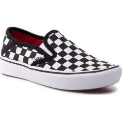 Tenisówki VANS - Comfycush Slip VN0A3WME5GU1 (Checkerboard) Blk/Truwht. Czarne półbuty damskie Vans, bez wzorów, z gumy, sportowe, bez zapięcia. Za 339,00 zł.