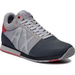Sneakersy ARMANI EXCHANGE - XUX015 XV026 D290 Grey/Navy/Red. Szare sneakersy męskie Armani Exchange, na co dzień, bez wzorów, ze skóry ekologicznej, eleganckie, bez zapięcia. Za 669,00 zł.