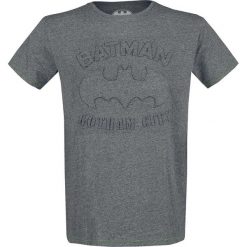 Batman Logo T-Shirt odcienie szarego. Szare t-shirty męskie marki Batman, l, z nadrukiem, z okrągłym kołnierzem. Za 42,90 zł.