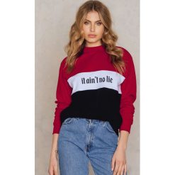 Bluzy damskie: NA-KD Trend Bluza It Ain't No Lie - Black,Red,Multicolor