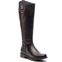 Oficerki LASOCKI - DESA-11 Czarny. Czarne kozaki damskie Lasocki, ze skóry, bez obcasa, na obcasie, bez zapięcia. Za 349,99 zł.