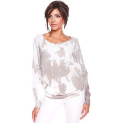 Sweter "Charlie" w kolorze biało-szarobrązowym. Bez kategorii marki 100% Maille, s, z dekoltem w łódkę. W wyprzedaży za 129,95 zł.