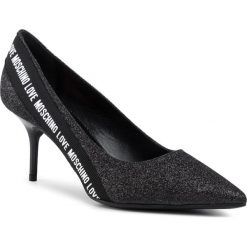 Szpilki LOVE MOSCHINO - JA10147G08JN0000 Nero. Czarne półbuty damskie Love Moschino, z aplikacjami, ze skóry, bez obcasa, na obcasie, bez zapięcia. W wyprzedaży za 479,00 zł.