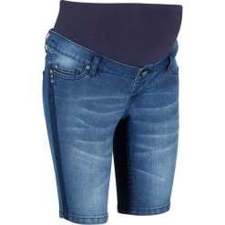 Bermudy ciążowe bonprix niebieski "stone”. Niebieskie jeansy damskie bonprix, z jeansu. Za 109,99 zł.