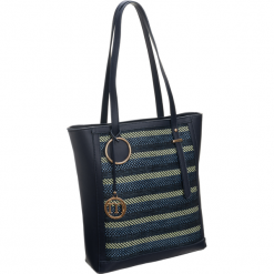 Torebka damska shopper bag Monnari 3010 granat - granatowy. Niebieskie torby damskie na zakupy Monnari, bez wzorów, ze skóry ekologicznej, duże, bez dodatków. Za 159,00 zł.