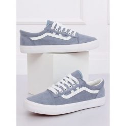 Trampki damskie niebieskie CENNET. Niebieskie buty sportowe damskie FunKee.pl, bez wzorów, ze skóry, sportowe. Za 102,99 zł.