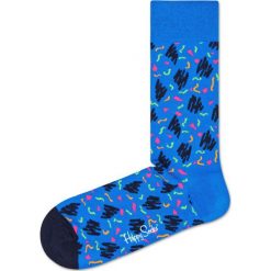 Happy Socks Sketch Skarpetki Niebieski. Niebieskie skarpetki męskie z elastanu. Za 47,95 zł.