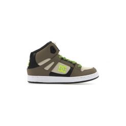 Buty Dziecko DC Shoes DC Youths Rebound Se 303310 A. Zielone trampki dziewczęce marki DC Shoes, bez wzorów, bez zapięcia. Za 160,30 zł.
