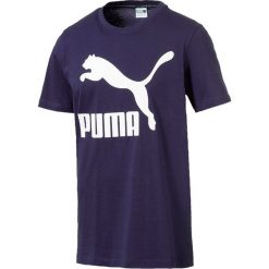 Koszulka w kolorze granatowo-białym. Niebieskie koszulki męskie Puma, m, z nadrukiem, z bawełny, z okrągłym kołnierzem, bez rękawów. W wyprzedaży za 89,95 zł.