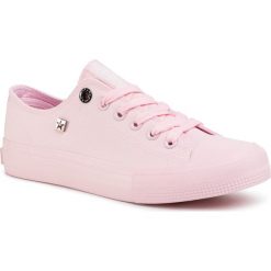 Trampki BIG STAR - AA274028 Pink. Różowe półbuty damskie BIG STAR, na co dzień, bez wzorów, z gumy, retro, bez obcasa, na płaskiej podeszwie, bez zapięcia. Za 109,00 zł.