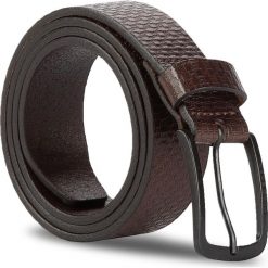 Pasek Męski BOSS - Jor 50419407 202. Pomarańczowe paski męskie Boss, w paski, ze skóry. W wyprzedaży za 239,00 zł.
