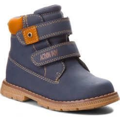 Trapery ACTION BOY - CM180106-16 Granatowy. Niebieskie śniegowce chłopięce marki Action Boy, bez zapięcia. Za 79,99 zł.