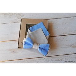 Muszka Błękitna i Posetka. Niebieskie muszki męskie Pakamera, w paski, eleganckie. Za 69,00 zł.