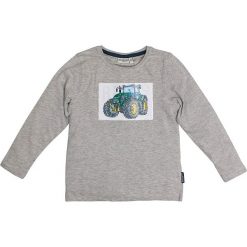 Koszulka "Tractor" w kolorze szarym. Szare t-shirty chłopięce Salt and Pepper, z nadrukiem, z bawełny, z długim rękawem. W wyprzedaży za 35,95 zł.